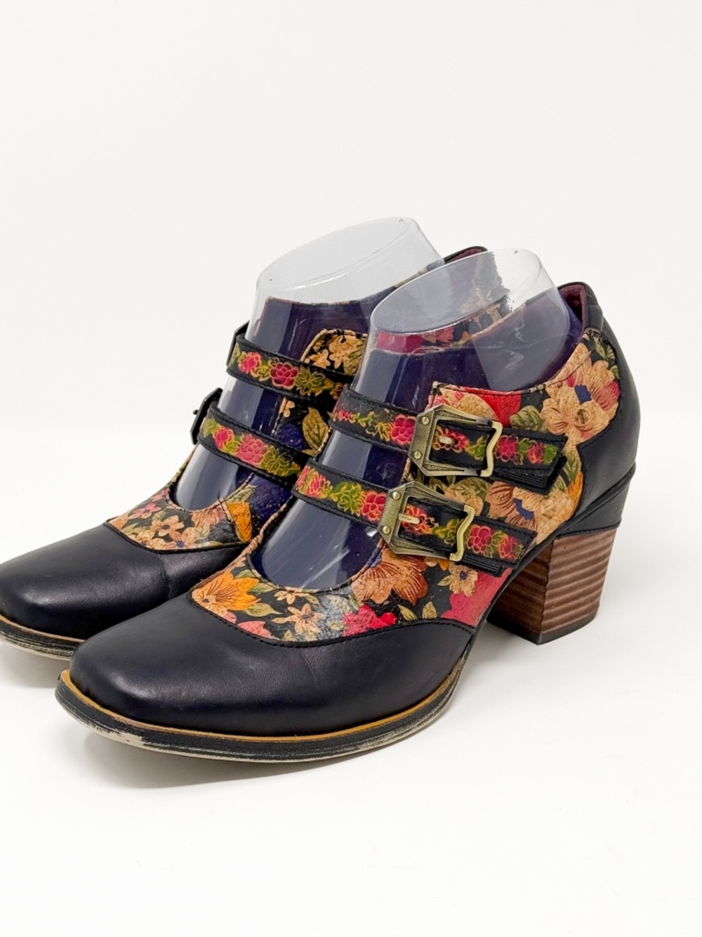 L’Artiste by Spring Step floral leather Mary Jane booties, size 39 - Picture 5 of 8
